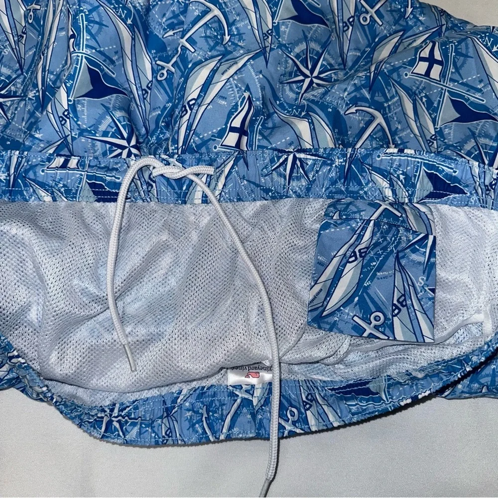 Vineyard Vines Blue Nautical Swim Trunks mens‎ XXL